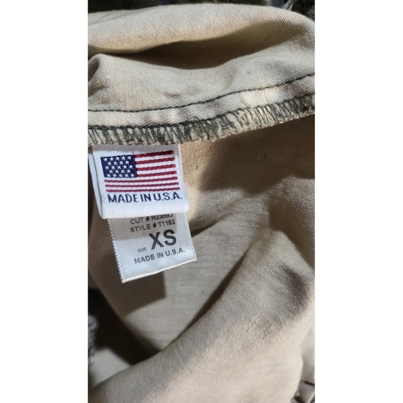 Fashion Nova Camo Jacket Distressed Ripped Military Button Down Green Size XSS - Picture 12 of 14